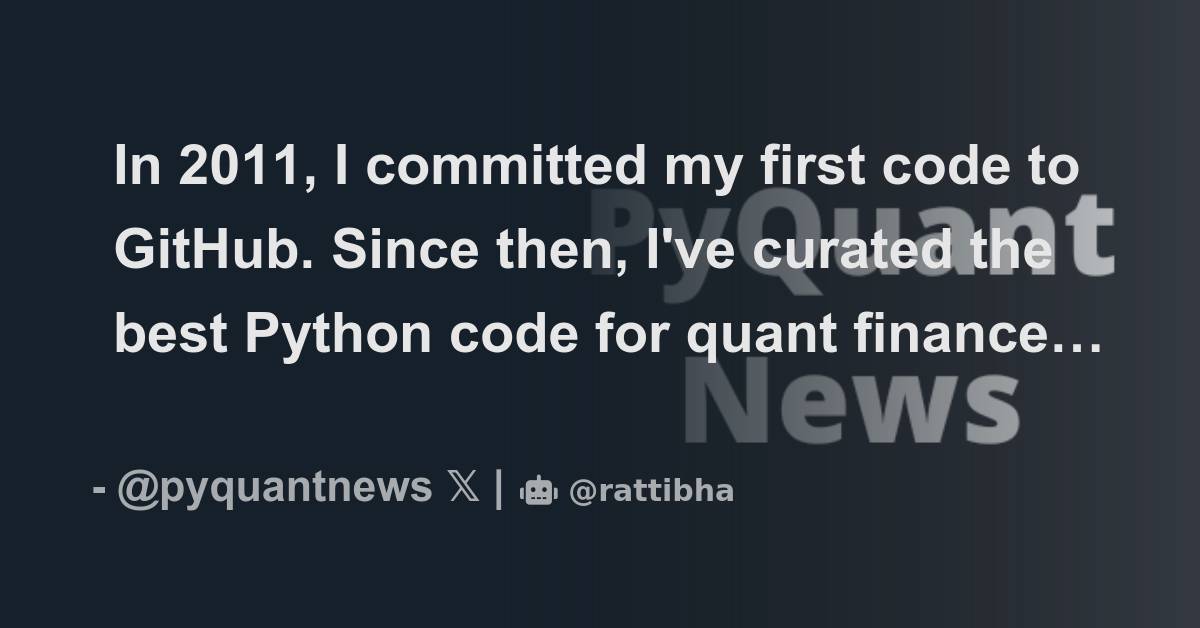 In 2011, I committed my first code to GitHub. Since then, I've curated ...