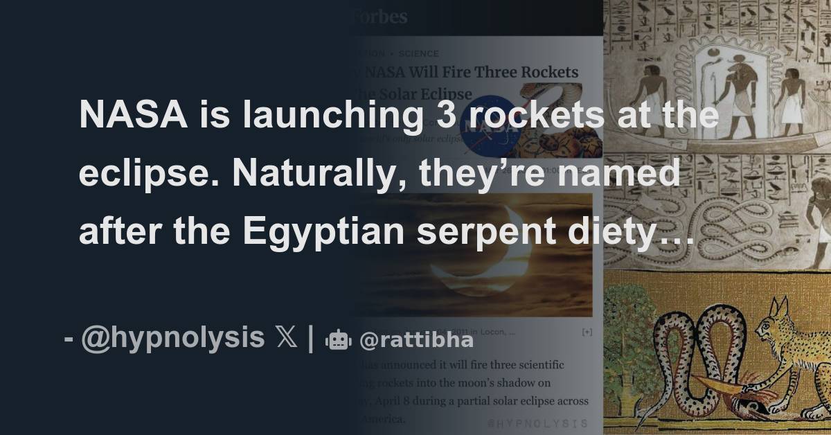 NASA is launching 3 rockets at the eclipse. Naturally, they’re named ...