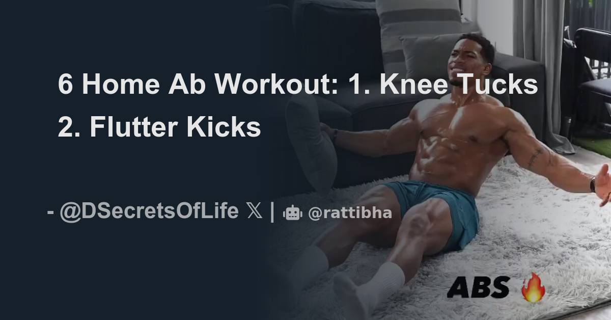 6 Home Ab Workout: 1. Knee Tucks - Thread from The Secrets of Life ...