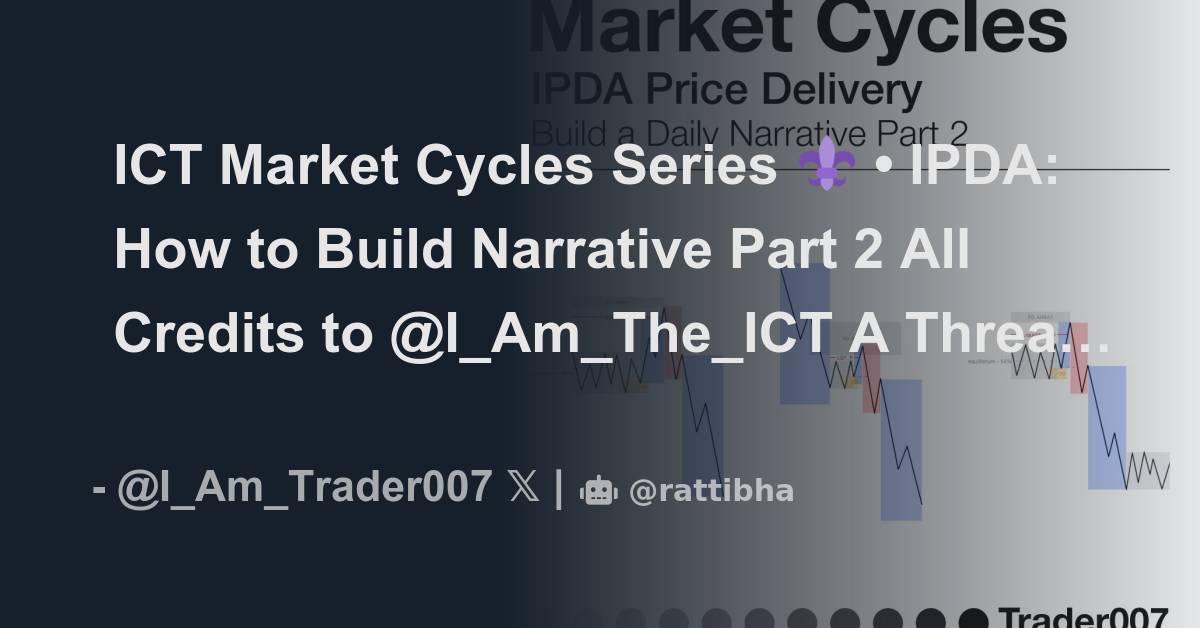 ICT Market Cycles Series ⚜️ • IPDA: How to Build Narrative Part 2 All ...