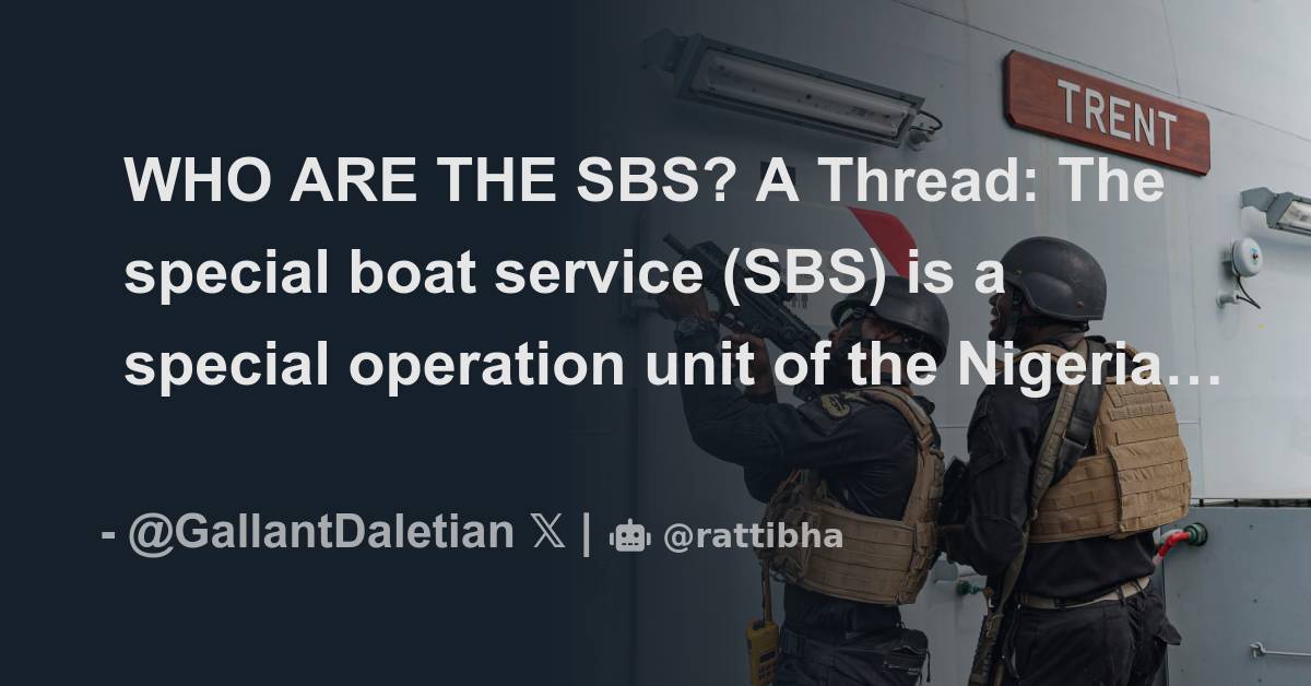 WHO ARE THE SBS? A Thread: The special boat service (SBS) is a special ...