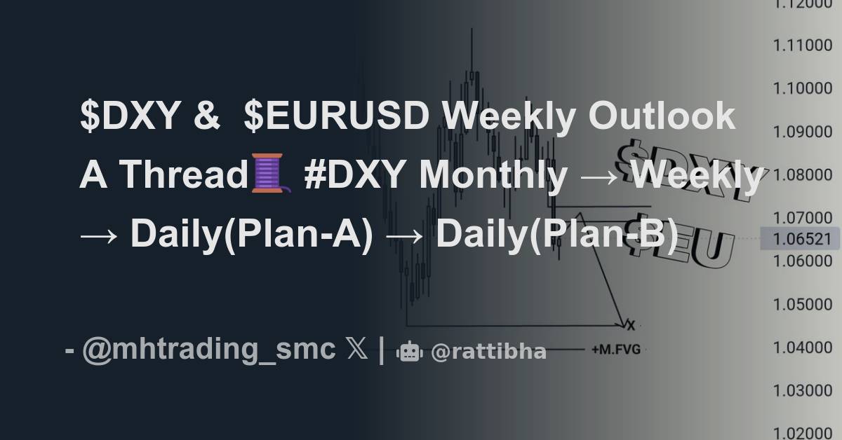 Dxy Eurusd Weekly Outlook A Thread Thread From Mahedi Hasan Mhtrading Smc Rattibha