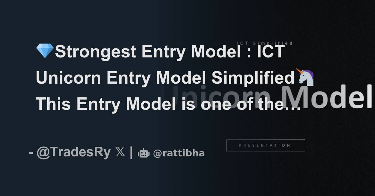 💎strongest Entry Model Ict Unicorn Entry Model Simplified🦄 This Entry