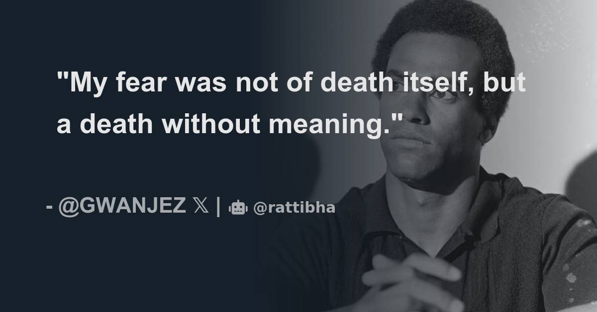 My Fear Was Not Of Death Itself But A Death Without Meaning my-fear-was-not-of-death-itself-but-a-death-without-meaning