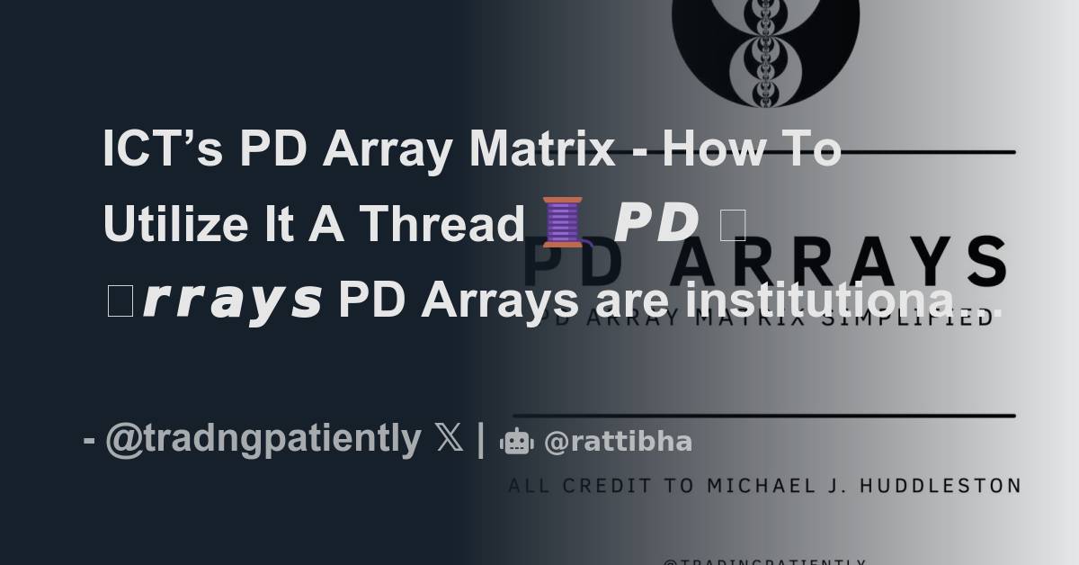 ICT’s PD Array Matrix - How To Utilize It A Thread 🧵 - Thread from ...
