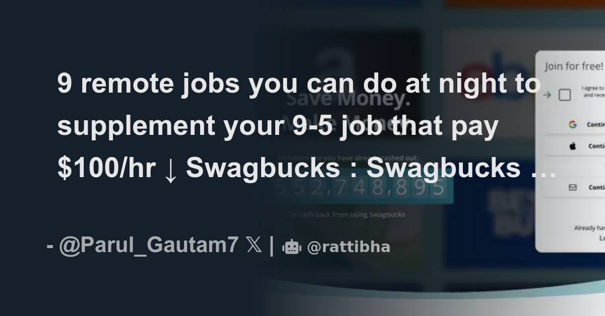 9 remote jobs you can do at night to supplement your 95 job that pay