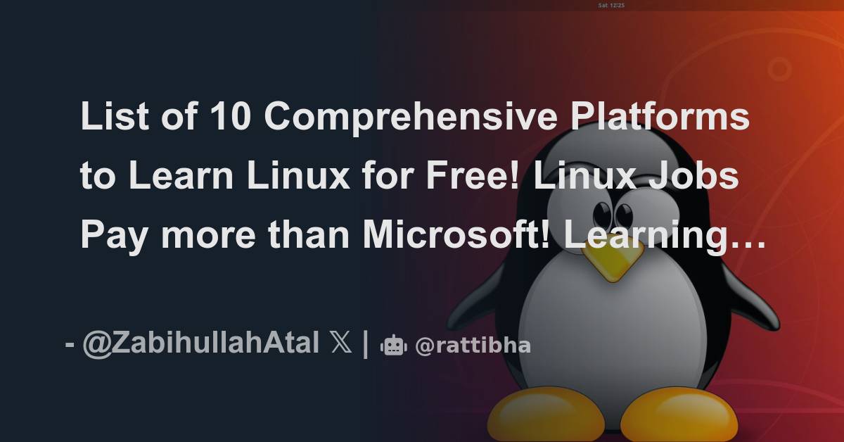 List of 10 comprehensive platforms to learn linux for free linux jobs