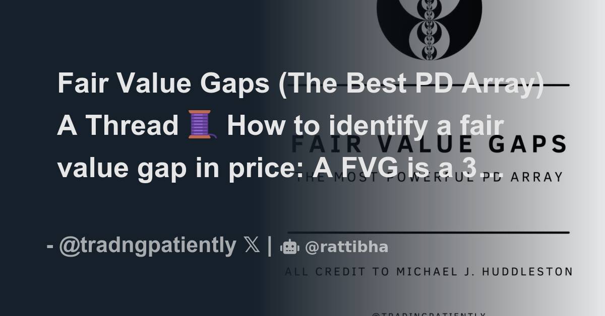 Fair Value Gaps (The Best PD Array) A Thread 🧵 Thread from Trading