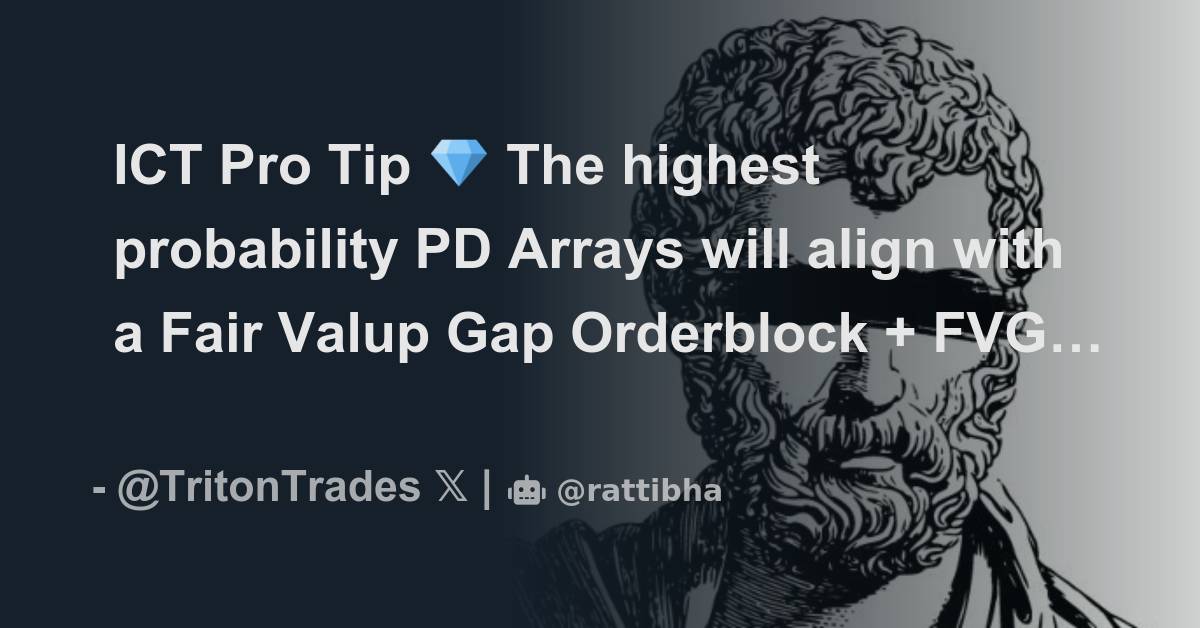 ICT Pro Tip 💎 The highest probability PD Arrays will align with a Fair ...