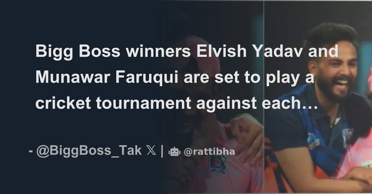 Bigg Boss Winners Elvish Yadav And Munawar Faruqui Are Set To Play A Cricket Tournament Against