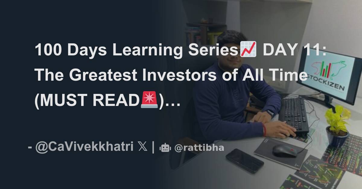 100 Days Learning Series📈 DAY 11: The Greatest Investors of All Time ...