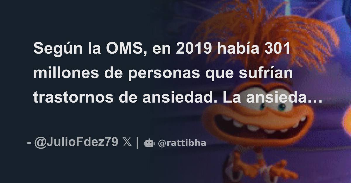 Según la OMS, en 2019 había 301 millones de personas que sufrían ...