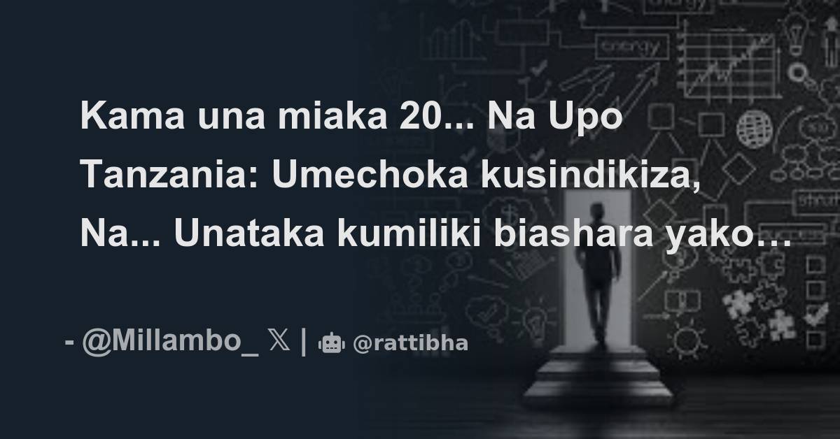 Kama Una Miaka Na Upo Tanzania Umechoka Kusindikiza Na