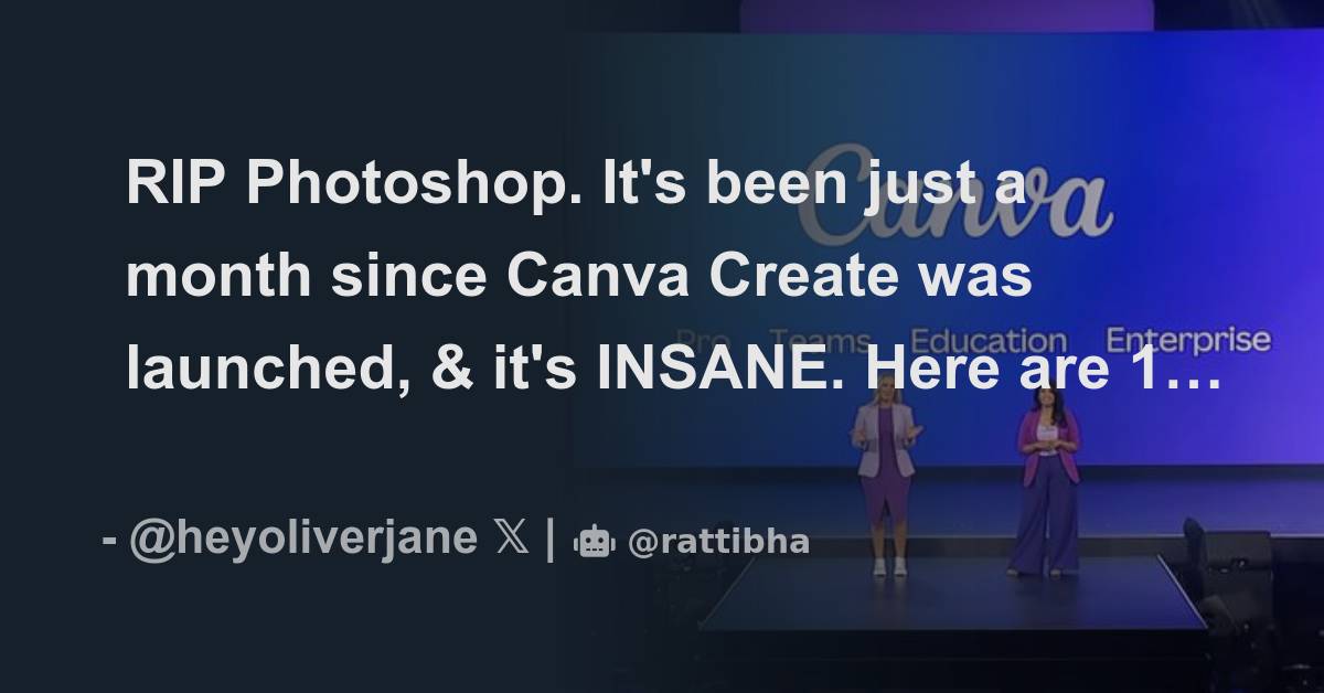 Rip Photoshop Its Been Just A Month Since Canva Create Was Launched