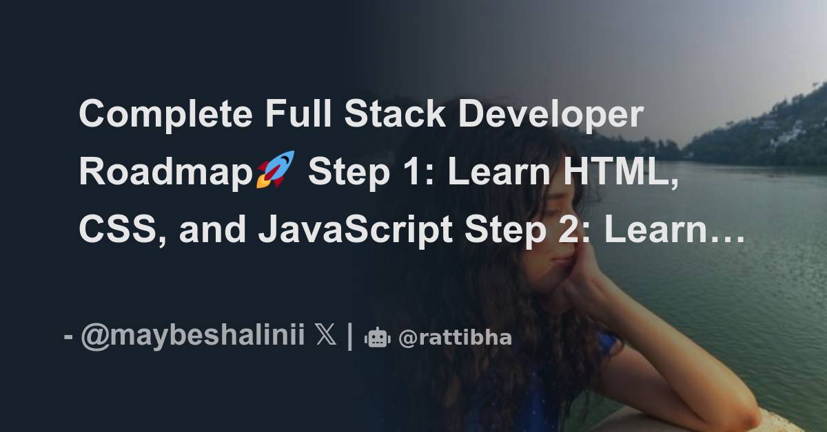 Complete Full Stack Developer Roadmap🚀 Step 1: Learn HTML, CSS, and ... image.